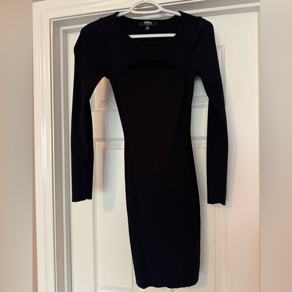 Elegant Black Long Sleeve Dress